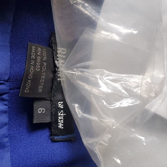 Rimini by Shaw Embellished 2 pc. Sleeveless Maxi Event Blue Sz. 6 Dress w Jacket - Picture 12 of 16